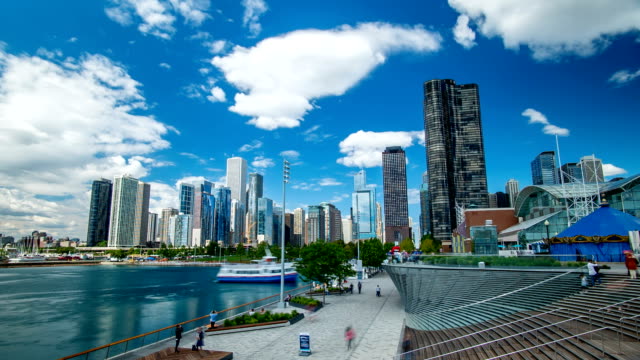 Navy-Pier-Ortszeit-Chicago-hinfällig-Innenstadt-4K-1080p