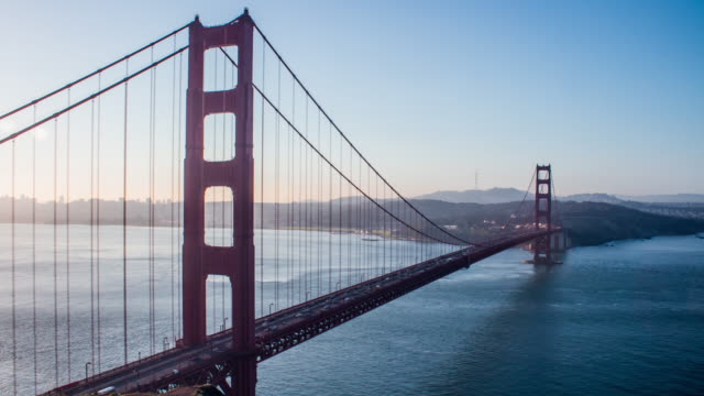 Puente-Golden-Gate-de-San-Francisco-mañana-Timelapse