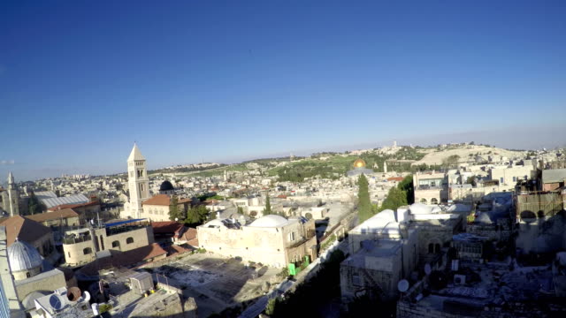 Blick-auf-die-Sehenswürdigkeiten-der-Altstadt-von-Jerusalem