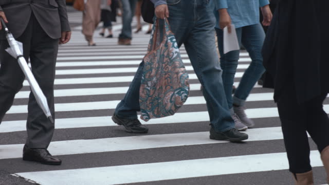 People-walking-on-the-crosswalk-(Slow-Motion-Video)-Ginza-&-Yurakucho-in-Summer
