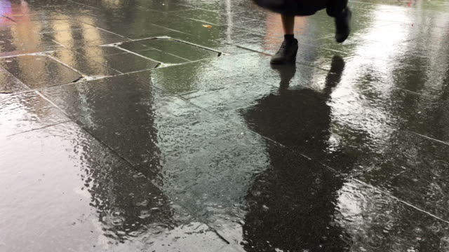 Woman-walking-in-the-rain