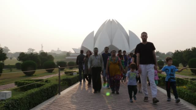 Templo-del-Loto,-Nueva-Delhi,-India