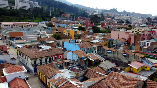 Aerial/Drone-view-of-Bogotá,-Colombia-2
