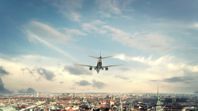 Airplane-Landing-Munich-Germany