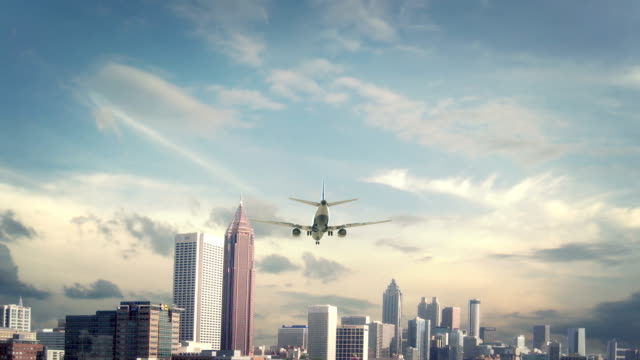 Aterrizaje-de-avión-Atlanta-Estados-Unidos