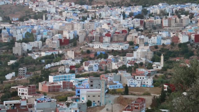 Panoramablick-von-Chefchaouen,-Marokko
