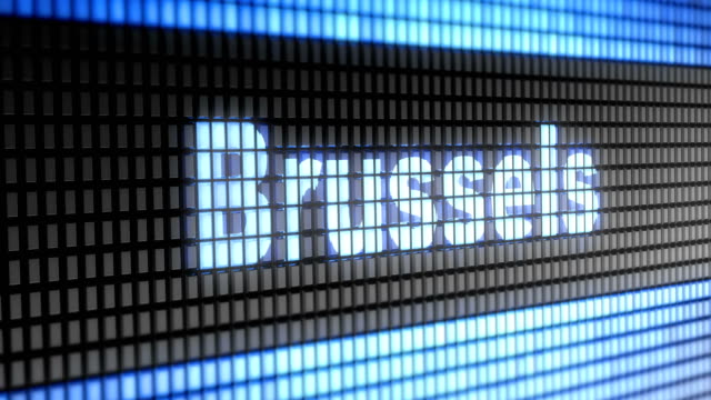"Brussels"-on-the-Screen.-4K-Resolution.-Looping.