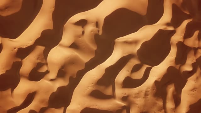 Aerial-top-view-on-sand-dunes-in-Sahara-desert