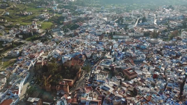 Aerial-view-of-Medina-blue-old-city-Chefchaouen