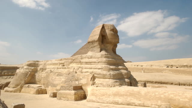 Breite-Schuss-der-Sphinx-in-der-Nähe-von-Kairo,-Ägypten