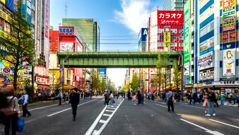 TOKYO,JAPAN-Pedestrians-walking-and-shopping-at-akihabara-district.