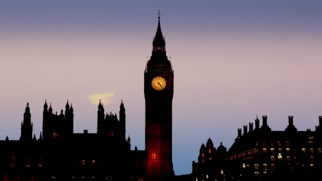 View-of-the-Westminster-Bridge-at-night-and-Big-Ben-in-London.