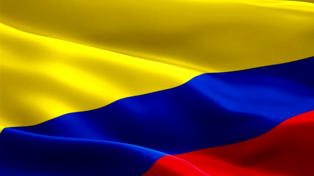 Colombia-ondeando-bandera.-Bandera-nacional-3d-colombiana-ondeando.-Señal-de-Colombia-animación-de-bucle-sin-problemas.-Bandera-colombiana-resolución-HD-Fondo.-Bandera-de-Colombia-Primer-plano-1080p-Full-HD-video-para-presentación