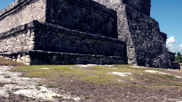 Ruinas-mayas-de-Stone-Monolith-en-primer-plano