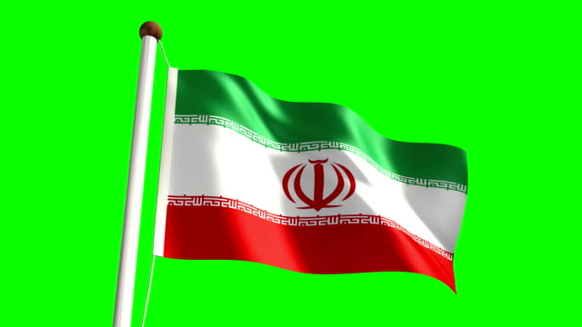 Iran-flag-(with-green-screen)