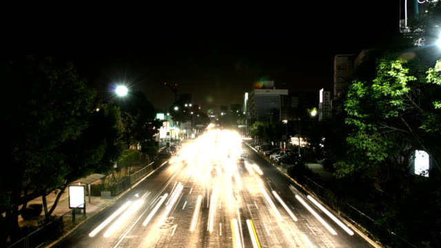 Der-in-Mexiko-Stadt-Rush-Hour-Zeitraffer-bei-Nacht