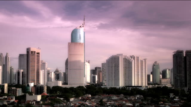 Jakarta-Stadt-sunset-time-lapse