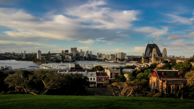 Observatory-Hill-Sonnenuntergang,-Timelapse,-Sydney-(4-k-UHD-zu/HD)