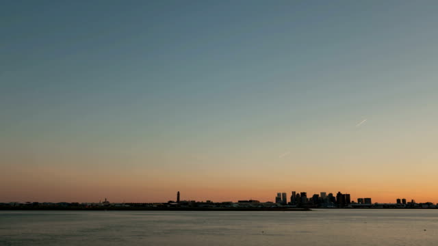 Time-lapse-Boston-Airport-Skyline-Sunset-wide