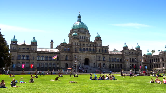 Victoria-Canadá-British-Columbia-Parliament-Building,-legislatura-histórica