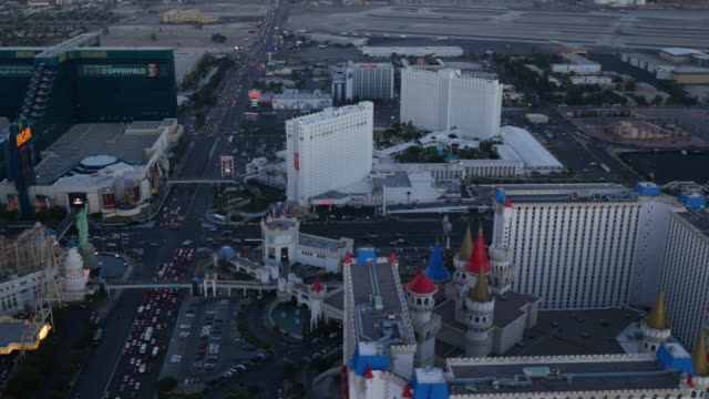 Las-Vegas,-Nevada-Aerial-view-of-Las-Vegas-Strip