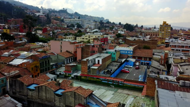 Aerial/Drone-view-of-Bogotá,-Colombia-4