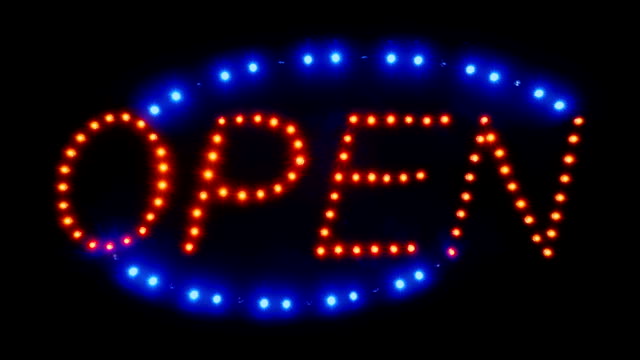 Neon-Open-Sign-With-Moving-Lights