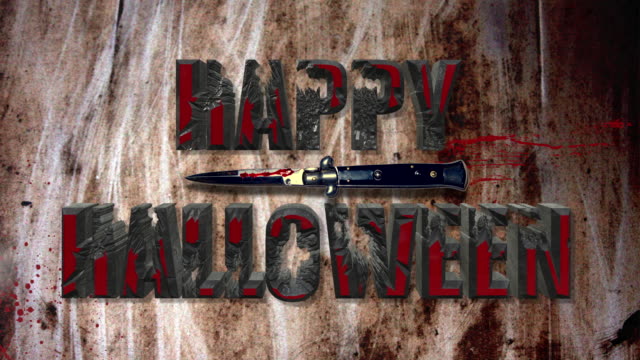 Feliz-Halloween-sangriento-texto-efecto---animación-de-miedo