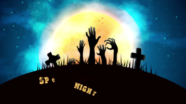 Fondo-de-animación-de-paisaje-de-la-noche-de-Halloween-Spooky-partido