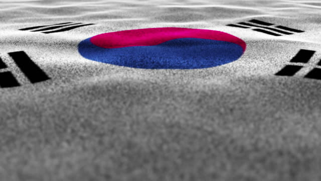 SOUTH-KOREA,-Textile-Carpet-Background,-Still-Camera,-Loop