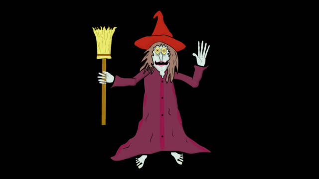 Floating-Witch-Smiles-and-Waves-Transparent/Alpha-Cartoon