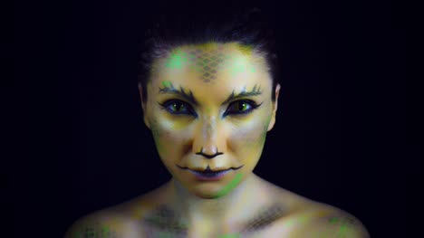 4K-Horror-Serpent-Makeup-Woman-Portrait