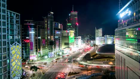 Seoul-in-Südkorea.-Schöne-Nacht-Stadt-Zeitraffer.