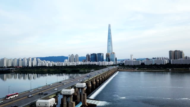 Blick-auf-Skyline-von-Seoul-in-Südkorea.