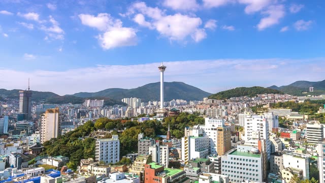Paisaje-urbano-4-K.-tiempo-lapso-vista-de-Busan-city-Corea-del-sur