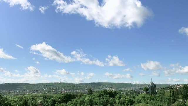 Paisaje-nublado-de-paisaje,-Timelapse,-Alemania,-Stuttgart