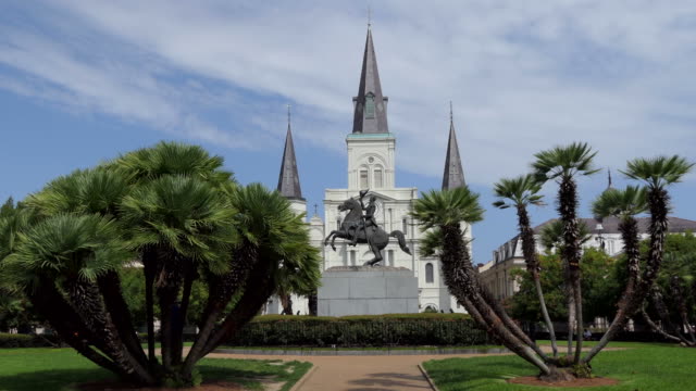 Fassade-der-Kathedrale-von-St.-Louis-In-New-Orleans-Louisiana-USA