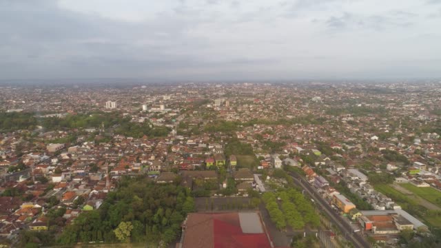 aerial-view-Yogyakarta,-Indonesia