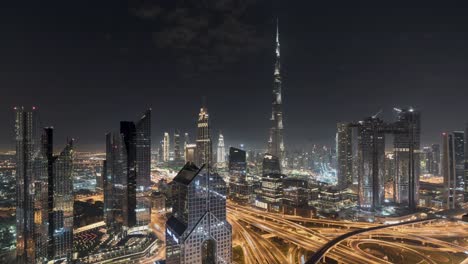 4K-Timelapse---Aerial-view-of-modern-skyscrapers--and-cityscape-in-Dubai.UAE