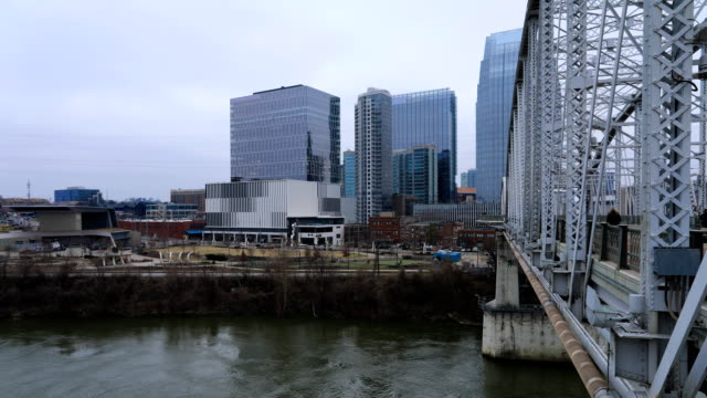 Timelapse-of-Nashville,-Tennessee-downtown