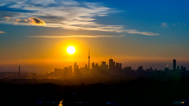 Toronto-City-Sonnenuntergang-Zeitraffer