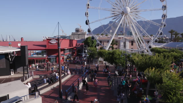 Panorama-Ansicht-der-berühmten-Victoria-und-Alfred-waterfront,-Kapstadt,-Südafrika