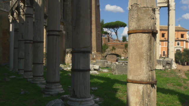 Italia-verano-día-tiempo-Roma-ciudad-foro-romano-panorama-4k