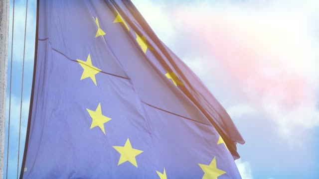 Video-de-la-bandera-de-la-Unión-Europea-en-4k
