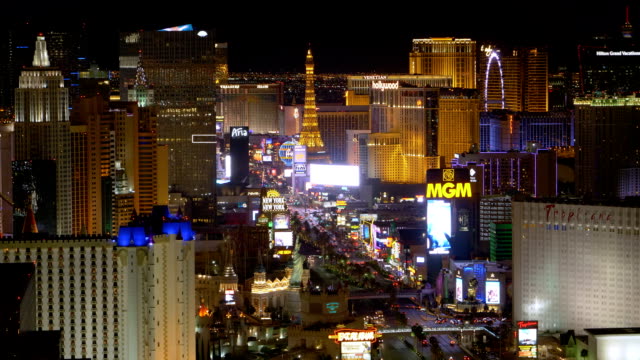 Luftaufnahme-des-Las-Vegas-Strip-bei-Nacht
