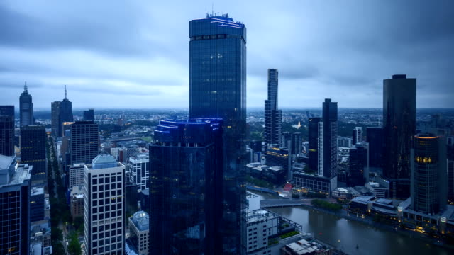Melbourne-city-skyline-at-sunrise