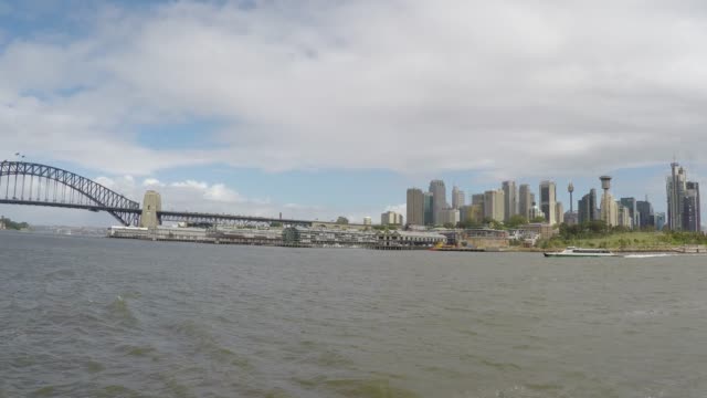 Sydney-bridge-and-Opera-House-on-harbour-cruise-in-Sydney-Australia