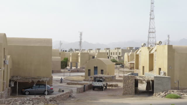 Straße-mit-Häusern-der-östlichen-arabischen-Stadt.-Konzept,-Syrien-vor-dem-Krieg