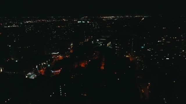 Aerial-footage-of-Montreal-Canada-by-night