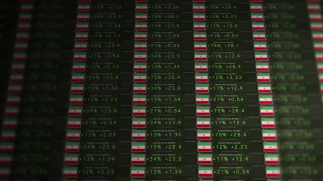 Ticker-de-bolsa-de-una-economía-próspera---versión-de-Irán